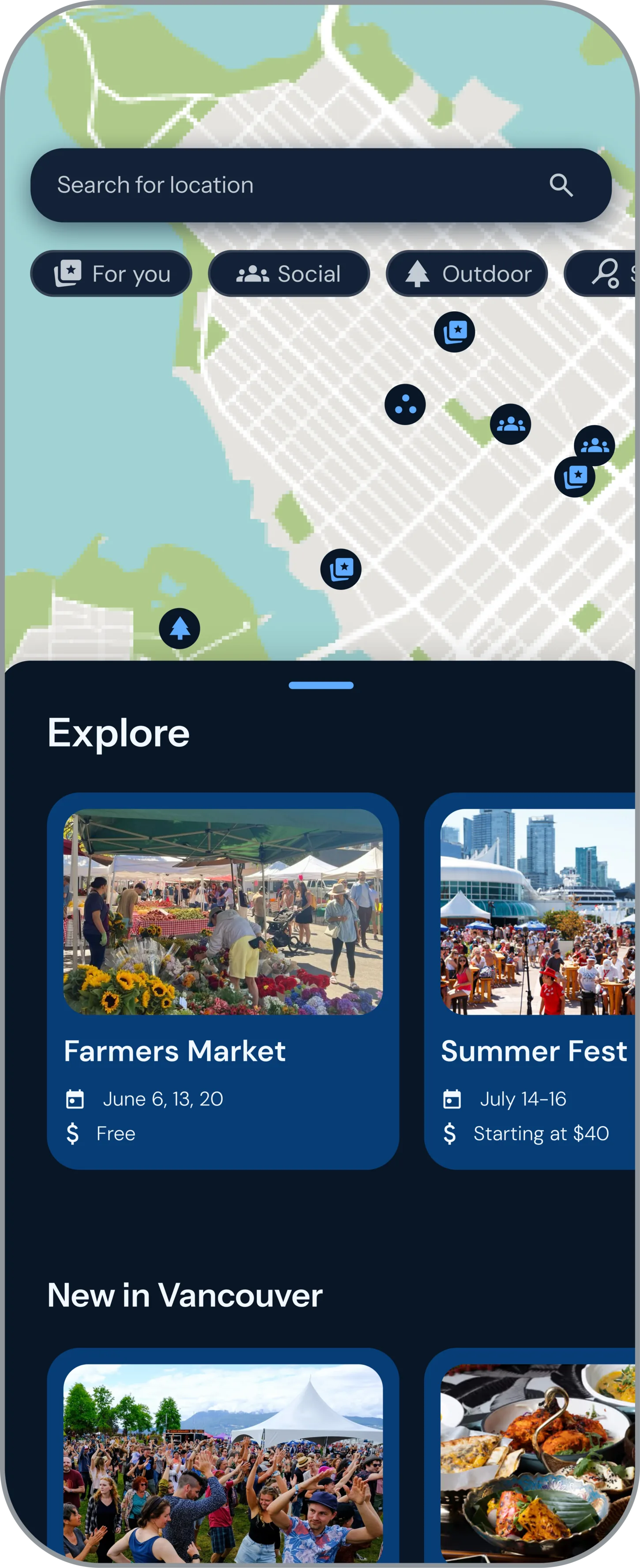 Nextime app — Location